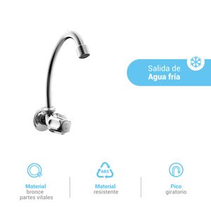 Llave para lavadero a la pared bavaro cromado Italgrif