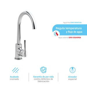 Monocomando para bar al mueble punta cana cromado Italgrif
