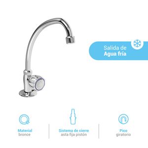 Llave para bar al mueble vallarta cromado Italgrif