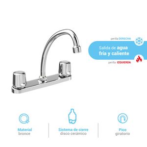 Mezcladora para lavadero al mueble cancun cromado Italgrif