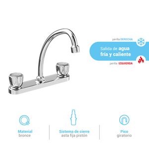 Mezcladora para lavadero al mueble vallarta cromado Italgrif