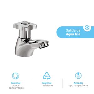 Llave para lavatorio punta sal cromado cromado Italgrif
