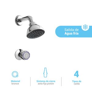 Juego para ducha vallarta con salida barú cromado Italgrif