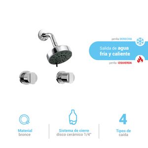 Mezcladora para ducha buzios cromado Italgrif