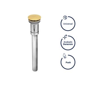 Desagüe tipo push gold 1¼" x 15" (3,18 cm x 38 cm)