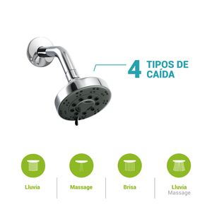 Salida de ducha tecno con brazo y canopla Italgrif