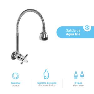 Llave lavadero pico flexible acapulco Italgrif