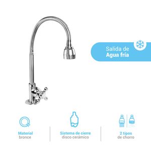 Llave lavadero mueble pico flexible acapulco Italgrif