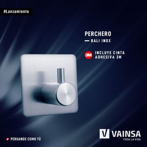 Perchero inox bali c/adh 3m Vainsa