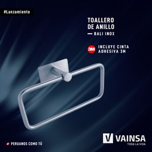 Toallero d anillo inox bali c/3m Vainsa