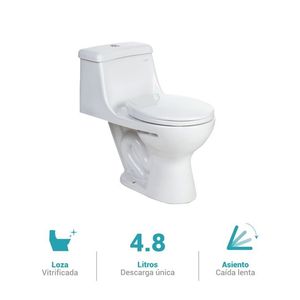 Inodoro One piece buzios blanco comercial Italgrif