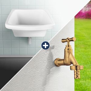 Combo lavarrropa marbella medium+ llave jardin vainsa