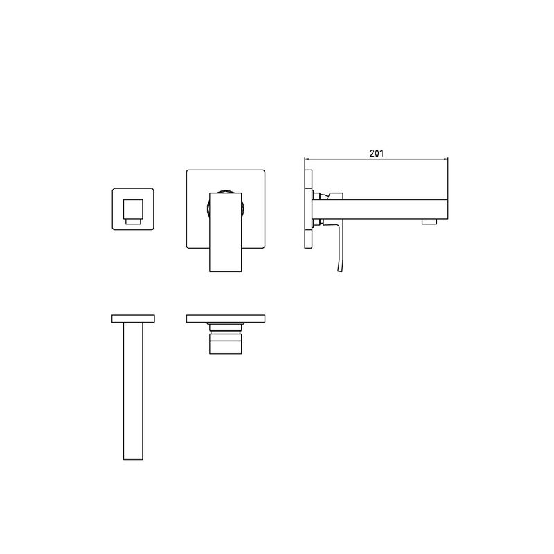 Monocomando-para-lavatorio-pared-square-hecho-en-bronce-vainsa