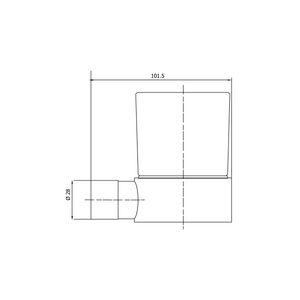 Porta vaso con vaso acapulco cromado Italgrif