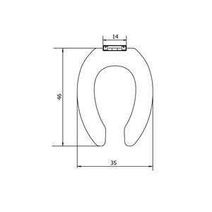 Asiento pentaflux tipo u blanco Vainsa