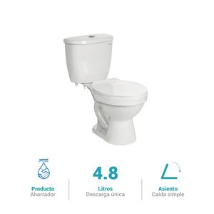 Inodoro taza tanque asiento Aruba Blanco Italgrif
