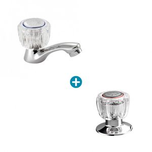 Combo ARUBA llave de lavatorio con Llave de ducha Italgrif