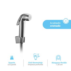 Duchita bidet cromada con manguera reforzada Italgrif