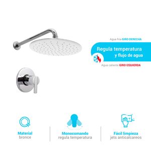 Monocomando para ducha buzios lever con salida española cromado Italgrif