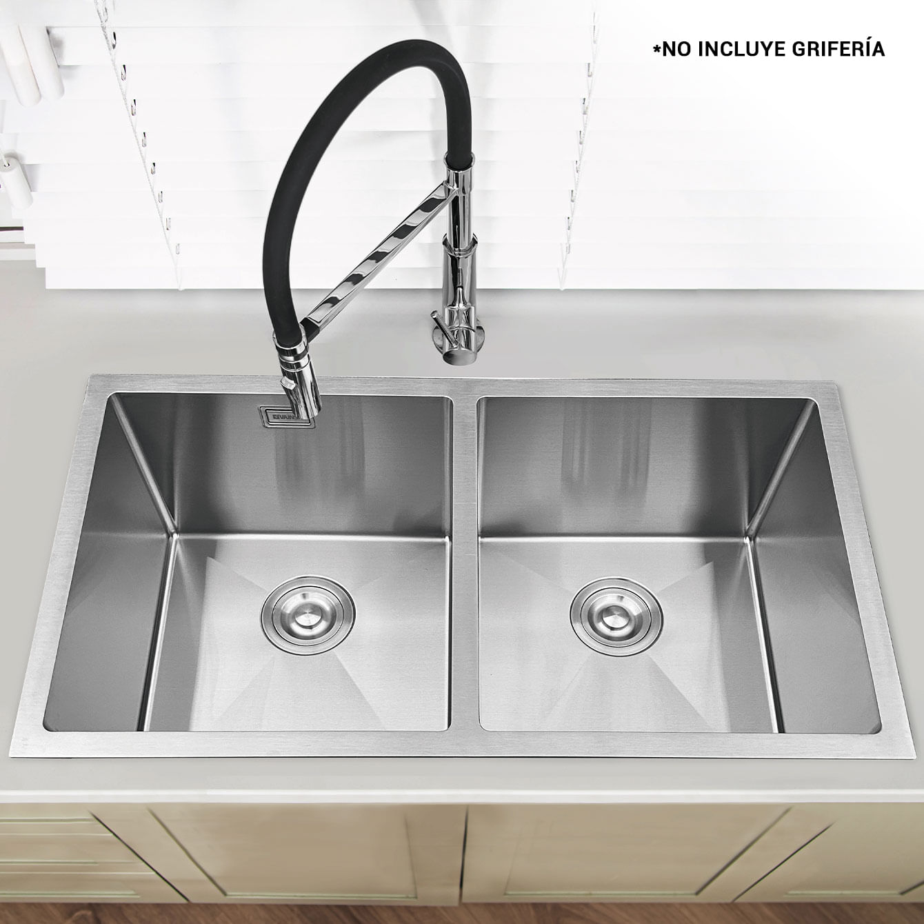 Mezcladora Monocomando Lavadero Black Cosmopolitan Vainsa