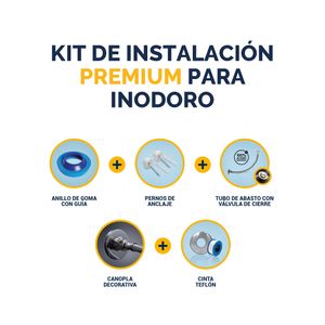 Kit de instalación premium blanco para inodoro Vainsa