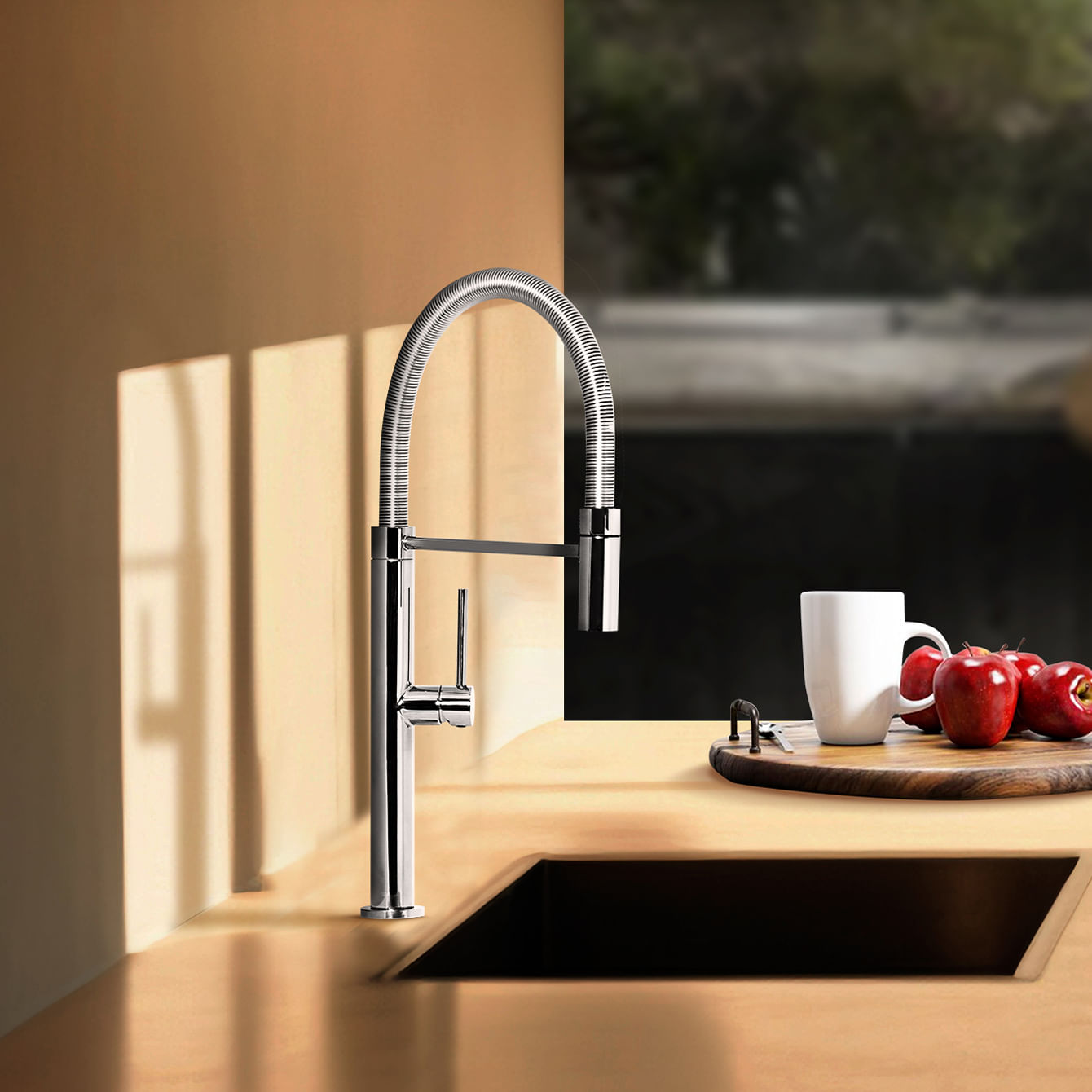 Mezcladora Monocomando para Lavadero Bar BALI con pico Flexible