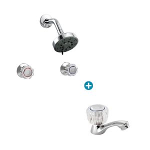 Llave lavatorio con mezcladora ducha aruba italgrif