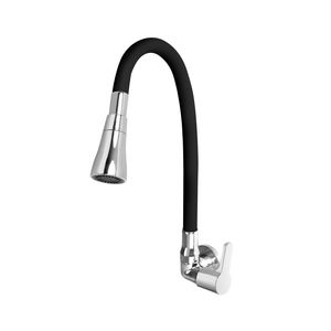 Llave para Lavadero MAUI a la pared con pico Flexible negro acabado Duracrom