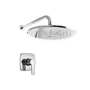 Monocomando para ducha artic con salida minimalista con botón Vainsa