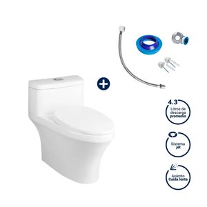Combo One Piece Ocean Blanco + Kit de Instalación premium Vainsa