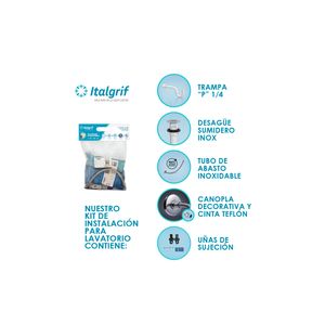 Kit de instalación para lavatorio Italgrif