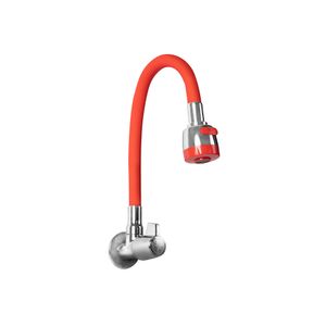Llave de lavadero a la pared para cocina Cabo Blanco color rojo - Italgrif
