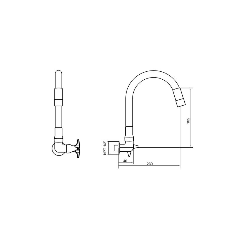 Llave-de-lavadero-con-pico-flexible-negro-sestri-vainsa