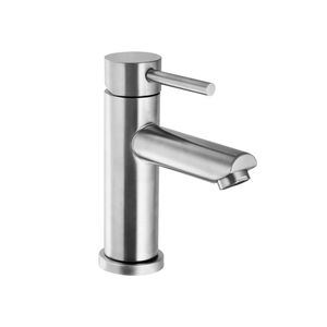 Monocomando para lavatorio baja en acero inox Vainsa