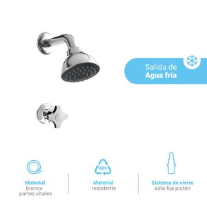 Llave de ducha punta sal con salida barú cromado Italgrif