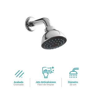 Llave de ducha punta sal con salida barú cromado Italgrif