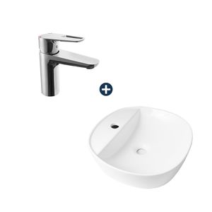 Combo Bowl Aquarius con Monocomando baja Aquarius para Lavatorio Vainsa