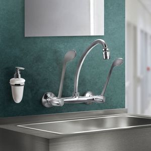 Mezcladora de lavadero pared leva hecho en bronce Vainsa