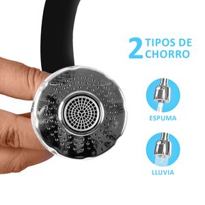 Llave de lavadero al Mueble Cabo Blanco Black Negro Italgrif