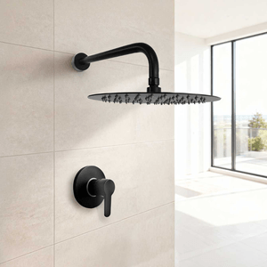 Grifería Ducha Monocomando Maui con salida española black negro Vainsa